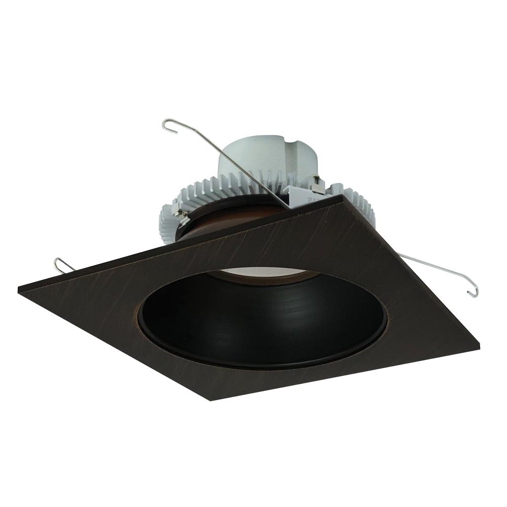 6" Cobalt Click Square Retrofit Reflector with Round Aperture, 750lm / 10W, 2700K, Bronze