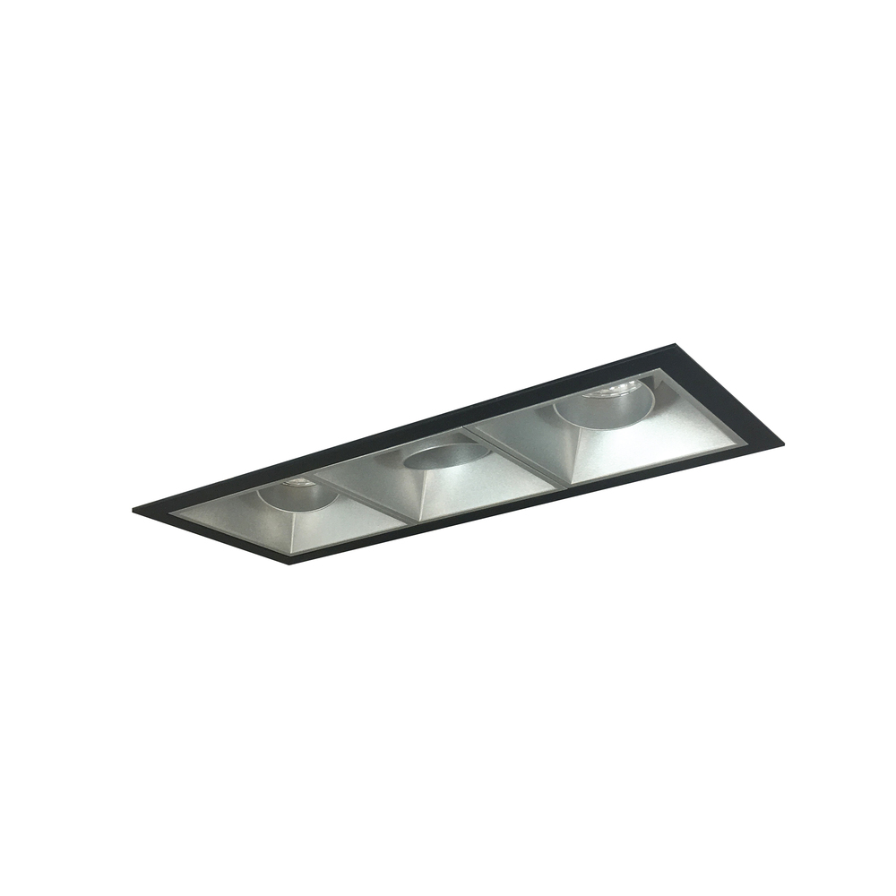 Iolite MLS 3-Head Trim Set, Black Flange, 4000K, 1000lm, Haze Adj. Snoot/Fixed Downlt./Adj. Gimbal