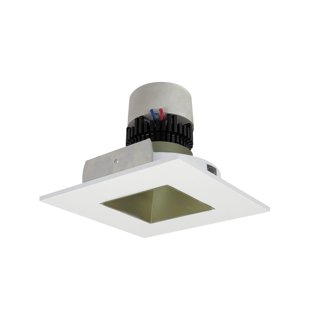 4" Pearl LED Square Retrofit Reflector with Square Aperture, 1000lm / 12W, 2700K, Champagne Haze