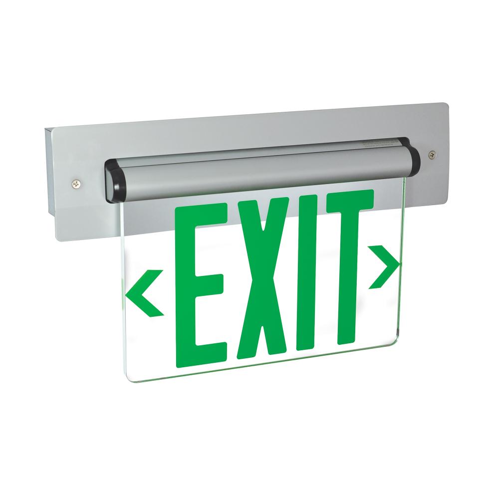 EXIT REC ADJ BAT 1F GRN/CLR AL