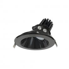 Nora NC3-69L430FBB - 6" Sapphire III Round Adjustable Reflector, 3500lm, 3000K, Flood Optic, Black Reflector/Black