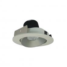 Nora NIO-4RC50XHW - 4" Iolite LED Round Adjustable Cone Reflector, 800lm / 14W, 5000K, Haze Reflector / White Flange