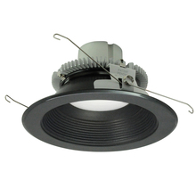 Nora NLCBC2-65240BB/10 - 6" Cobalt Click Round Retrofit Baffle, 1000lm / 12W, 4000K, Black Baffle / Black Flange