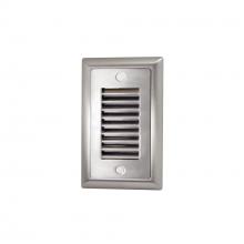 Nora NSW-674/30BN - Mia Die-Cast Mini LED Step Light w/ Vertical Louver Face, 74lm, 1.5W, 3000K, Brushed Nickel,