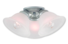 Livex Lighting 40728-34 - 3 Light Brushed Silver Ceiling Mount