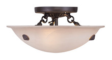 Livex Lighting 5624-07 - 3 Light Bronze Ceiling Mount