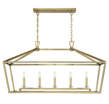 Savoy House 1-324-5-322 - Townsend 5-Light Linear Chandelier in Warm Brass