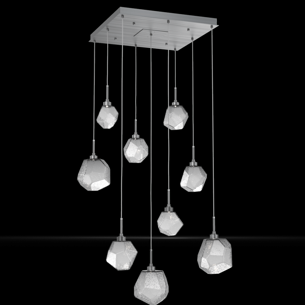 Gem Square 9pc Multi-Pendant