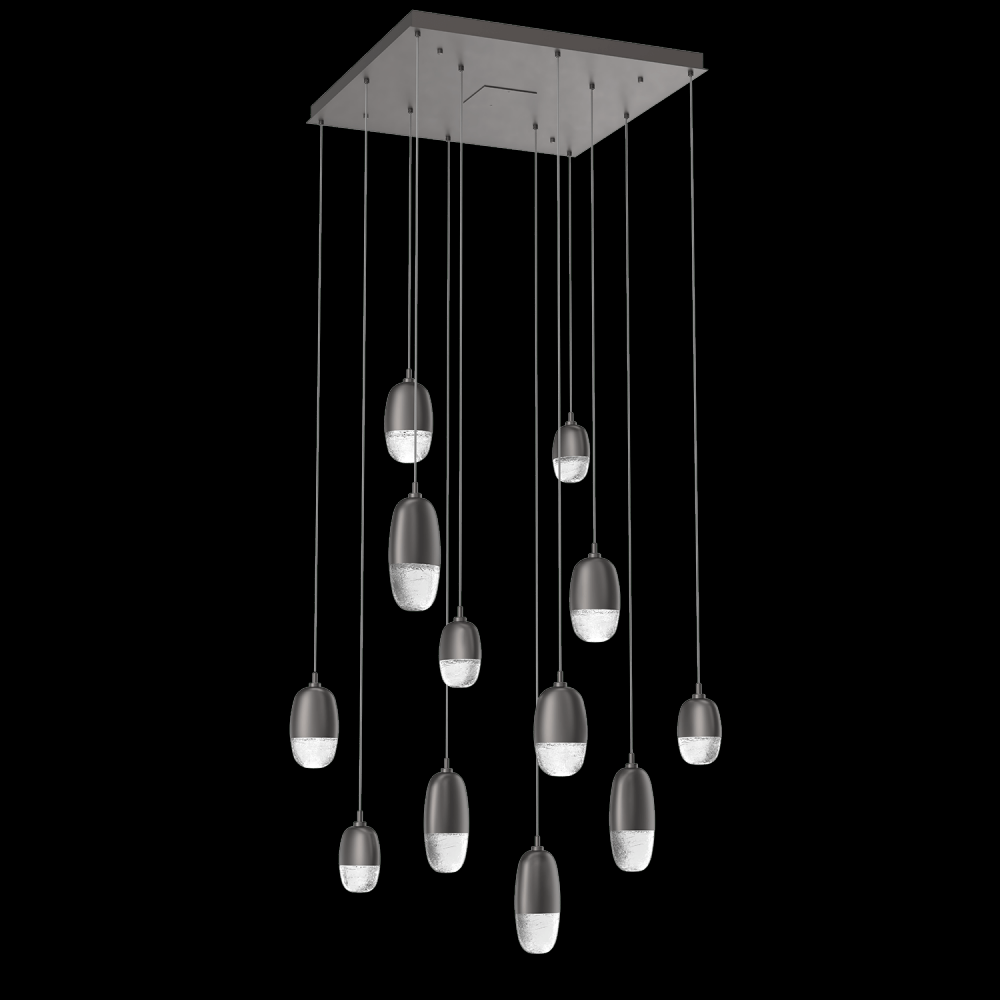 Pebble Square 12pc Multi-Pendant