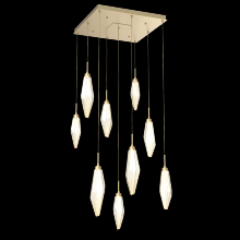 Hammerton CHB0050-09-GB-CA-C01-L1 - Rock Crystal Square 9pc Multi-Pendant