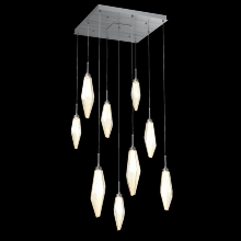 Hammerton CHB0050-09-GM-CA-C01-L3 - Rock Crystal Square 9pc Multi-Pendant