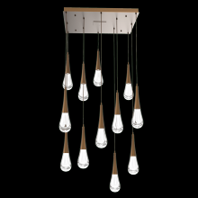 Hammerton CHB0078-12-FB-C-C01-L1 - Raindrop Square 12pc Multi-Pendant
