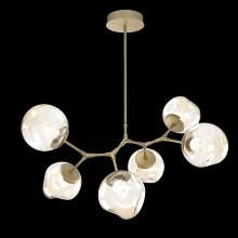 Hammerton PLB0086-BA-GB-FA-001-L1 - Luna 6pc Branch-Gilded Brass-Floret Inner