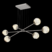 Hammerton PLB0086-M3-BS-FA-CA1-L3 - Luna Triple Moda-Beige Silver-Floret Inner - Amber Outer-Stainless Cable-LED 3000K