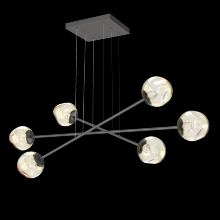 Hammerton PLB0086-M3-GP-FA-CA1-L3 - Luna Triple Moda-Graphite-Floret Inner - Amber Outer-Stainless Cable-LED 3000K