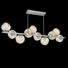 Hammerton PLB0086-T0-BS-FA-001-L3 - Luna 10pc Twisted Branch-Beige Silver-Floret Inner - Amber Outer-Threaded Rod Suspension-LED 3000K