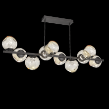 Hammerton PLB0086-T0-GP-FA-001-L3 - Luna 10pc Twisted Branch-Graphite-Floret Inner - Amber Outer-Threaded Rod Suspension-LED 3000K