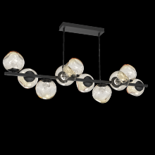 Hammerton PLB0086-T0-MB-FA-001-L3 - Luna 10pc Twisted Branch-Matte Black-Floret Inner - Amber Outer-Threaded Rod Suspension-LED 3000K