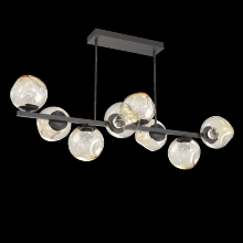 Hammerton PLB0086-T8-GP-FA-001-L3 - Luna 8pc Twisted Branch-Graphite-Floret Inner - Amber Outer-Threaded Rod Suspension-LED 3000K