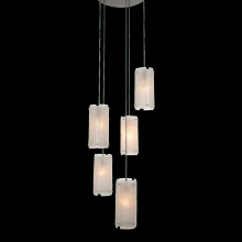 Hammerton CHB0044-11-CS-BG-C01-E2 - Textured Glass Round 11pc Multi-Pendant