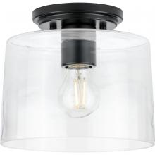 Progress P350213-31M - Adley Collection  One-Light Matte Black Clear Glass New Traditional Flush Mount Light