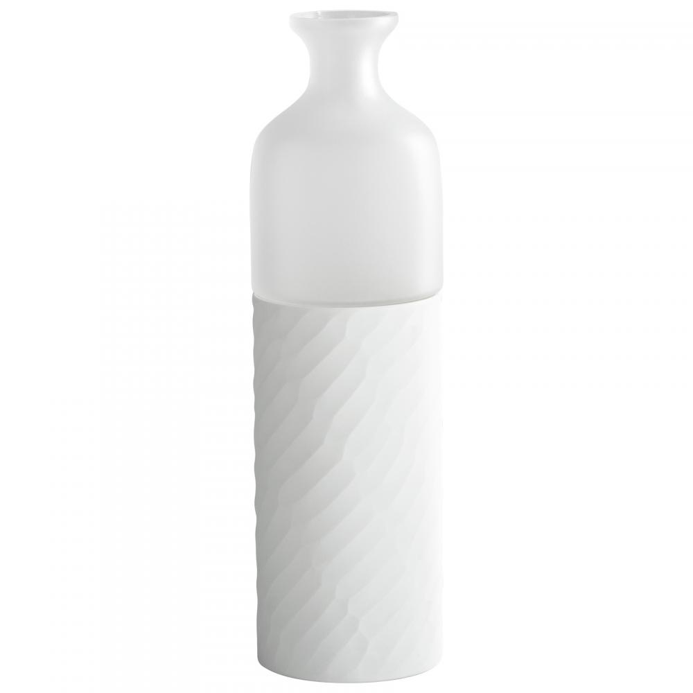 Sereno Vase Clear And White - Large