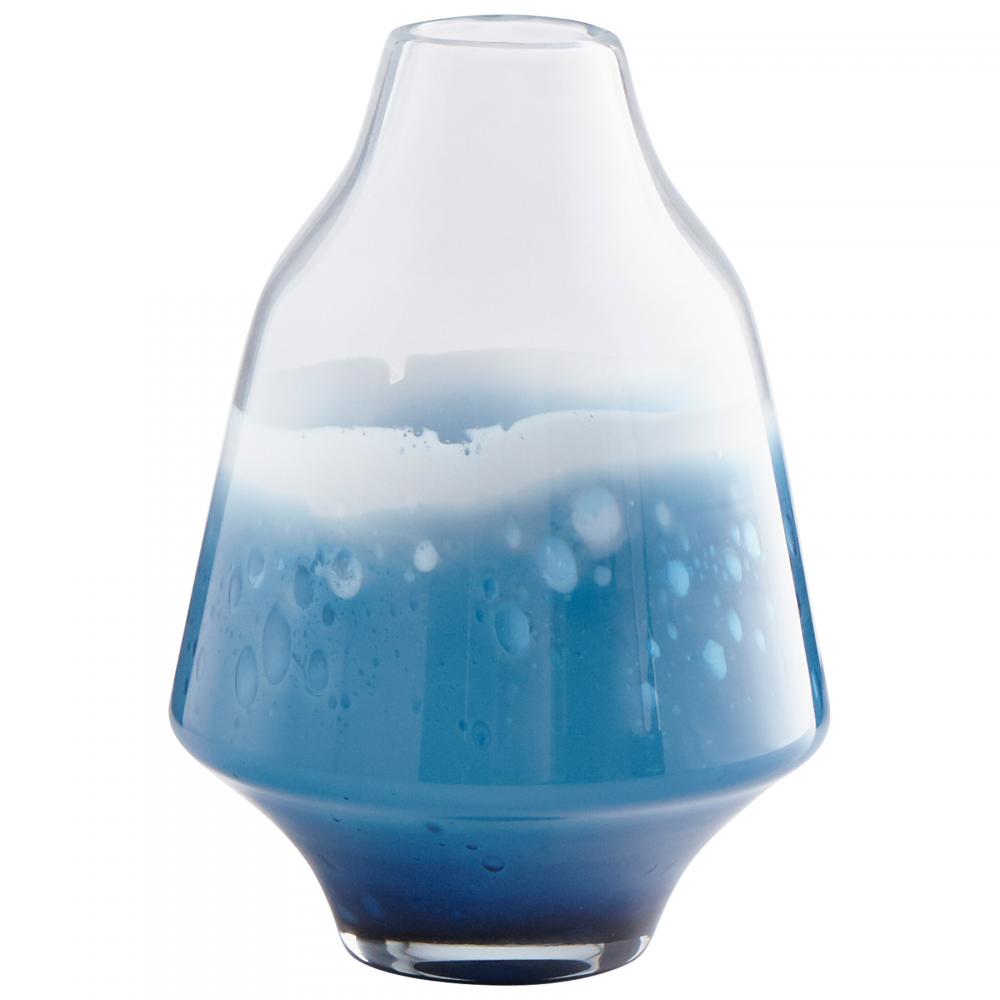 Water Dance Vase Clear And Cobalt - Medium