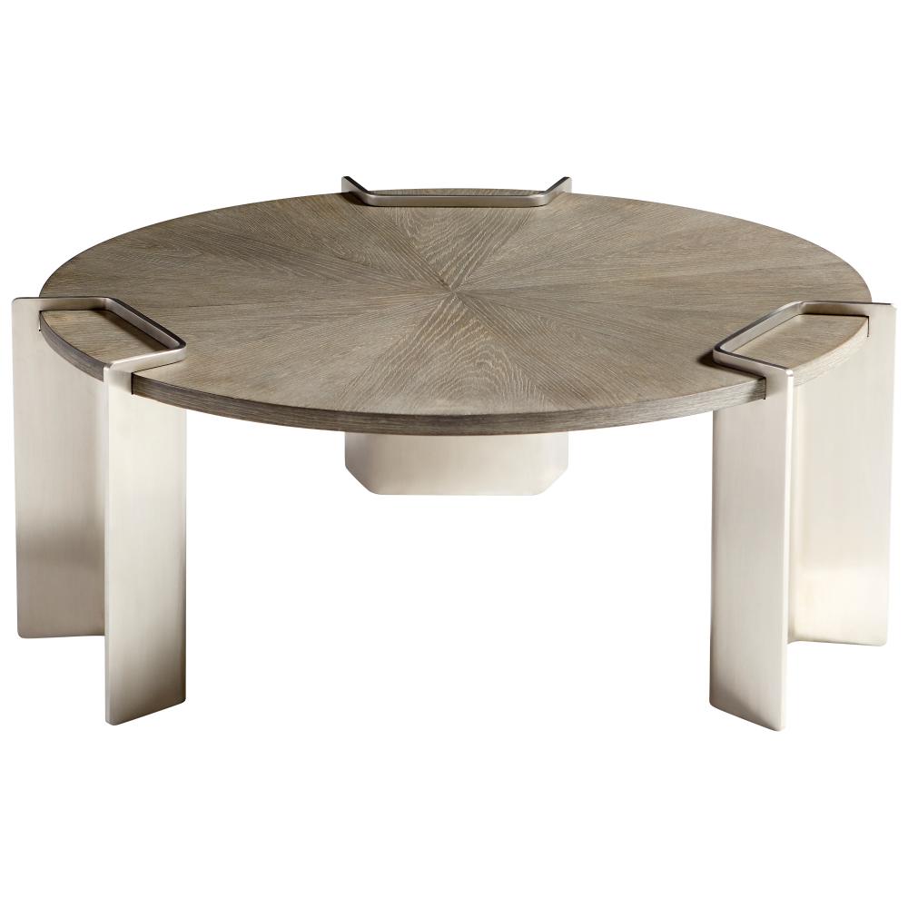 Arca Cocktail Table Weathered Oak And Stainless Steel