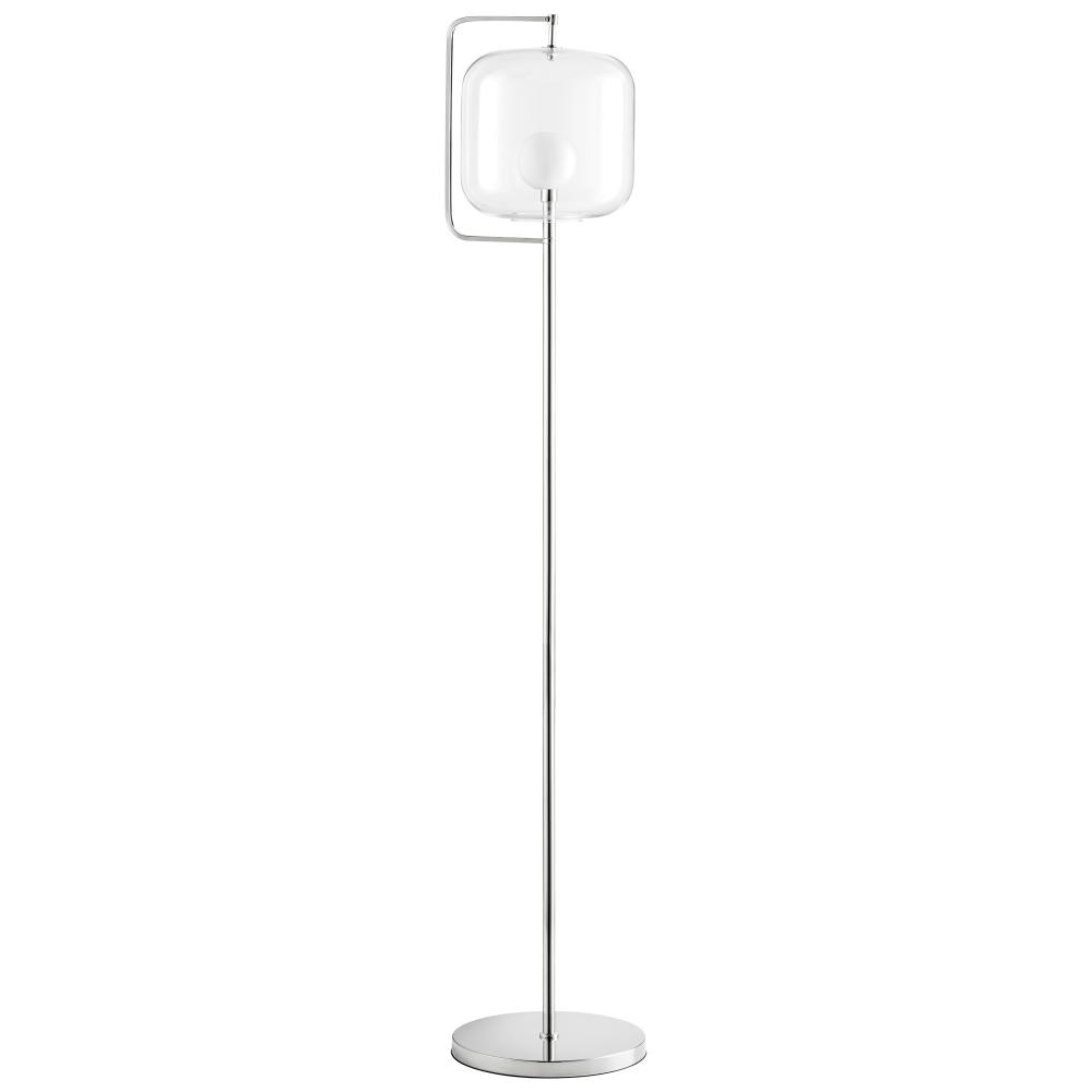 Isotope Floor Lamp Polished Nickel