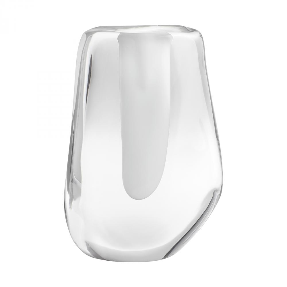 Inverted Oppulence Vase Short Clear