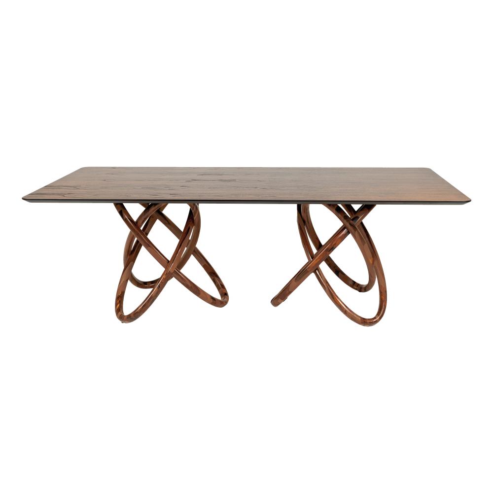 Elo Dining Table Natural Dark Brown