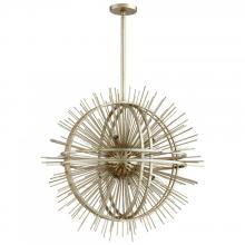 Cyan Designs 06490 - Saturn Burst Pendant 8-Light Silver Leaf
