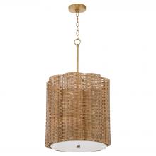Cyan Designs 11936 - Boracay Pendant Natural Cane - Aged Brass