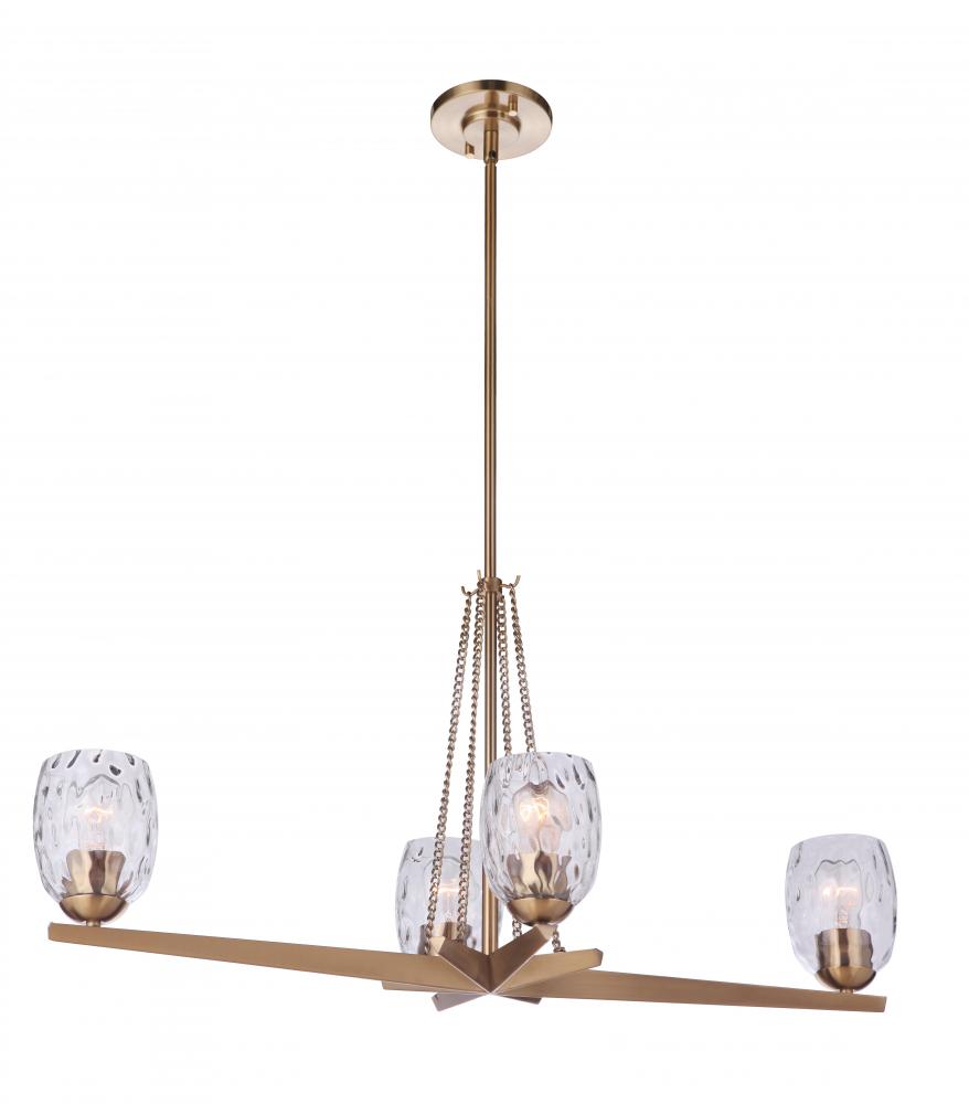 4 Light Linear Chandelier