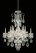 Crystorama 1045-PB-CL-MWP - Traditional Crystal 12 Light Clear Crystal Brass Chandelier