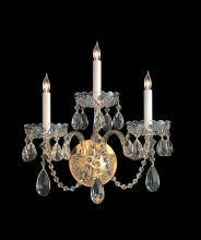 Crystorama 1103-PB-CL-MWP - Crystorama Traditional Crystal 3 Light Clear Crystal Brass Sconce I