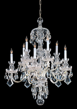 Crystorama 1140-PB-CL-MWP - Traditional Crystal 10 Light Clear Crystal Brass Chandelier