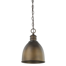 Acclaim Lighting IN11171ORB - Colby 1-Light Oil-Rubbed Bronze Pendant With Raw Brass Interior Shade