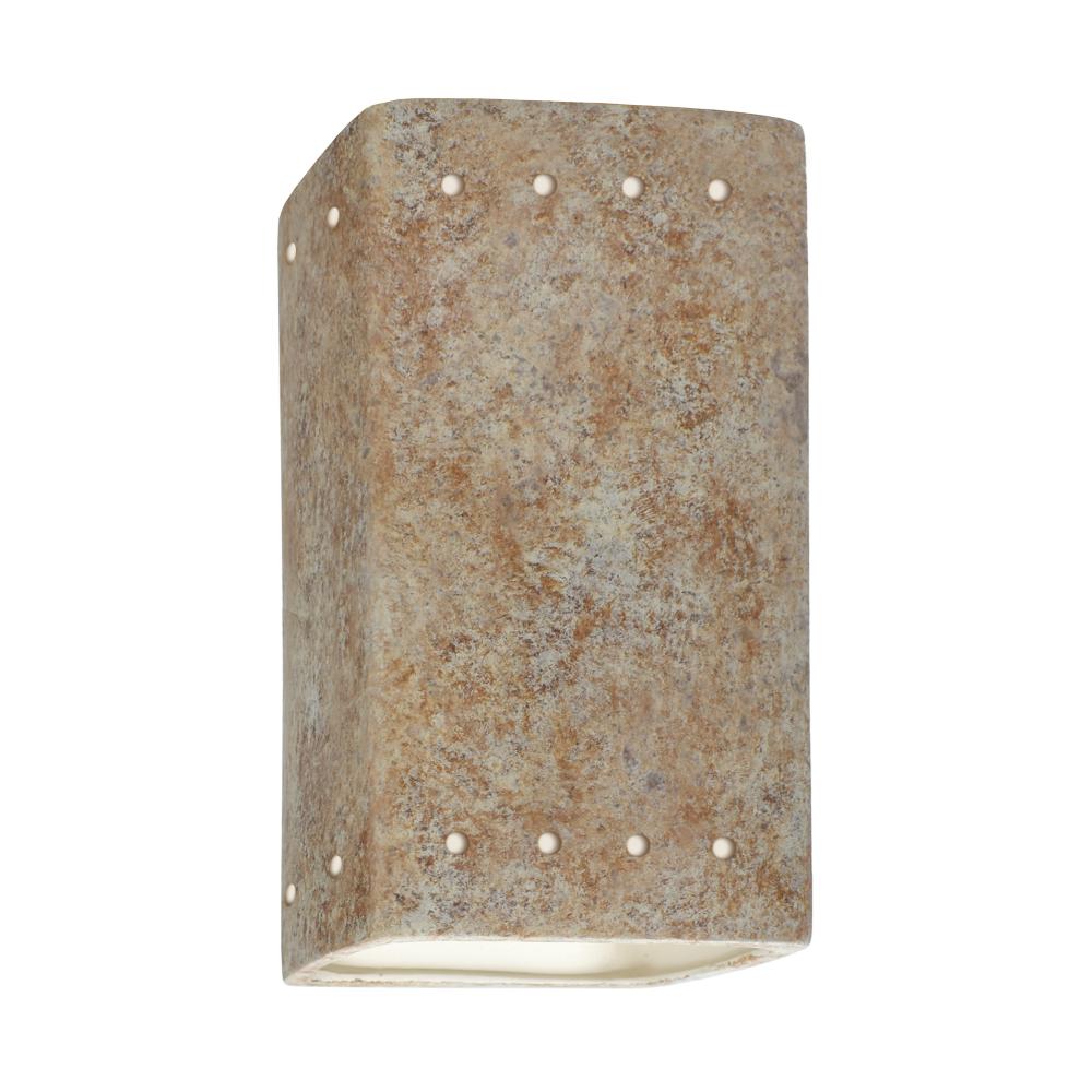 Small Rectangle w/ Perfs - Open Top & Bottom - LED