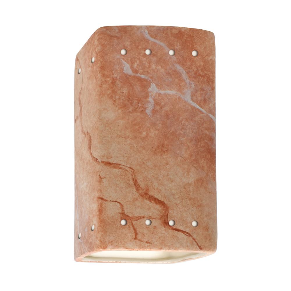 Small Rectangle w/ Perfs - Open Top & Bottom - LED