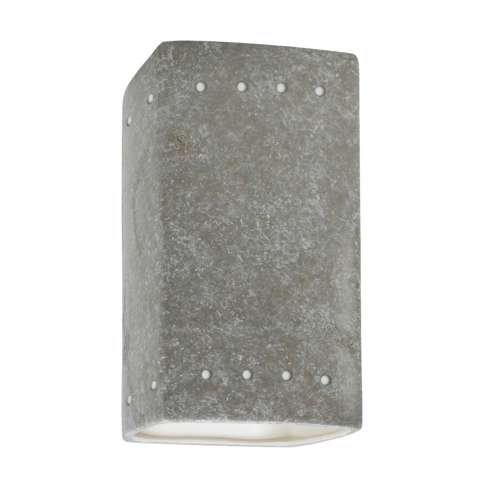 Small Rectangle w/ Perfs - Open Top & Bottom - LED