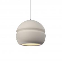 Justice Design Group CER-6410-BIS-NCKL-WTCD-LED1-700 - Small Sphere 1-Light LED Pendant
