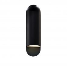 Justice Design Group CER-5630W-BLK - Large ADA Capsule Outdoor Wall Sconce