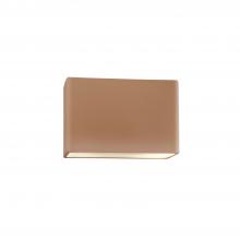 Justice Design Group CER-5645W-ADOB - Small ADA Outdoor LED Wide Rectangle - Open Top & Bottom