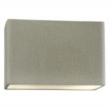 Justice Design Group CER-5640W-CKC-LED1-1000 - Small ADA Rectangle (Outdoor) LED Wall Sconce - Closed Top