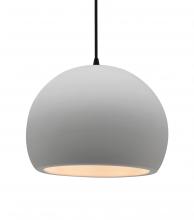 Justice Design Group CER-6535-BIS-MBLK-BKCD - Large Globe 1-Light Pendant