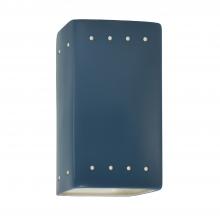 Justice Design Group CER-0925W-MDMT - Small Rectangle w/ Perfs - Open Top & Bottom (Outdoor)