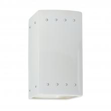 Justice Design Group CER-0925-WTWT-LED1-1000 - Small LED Rectangle w/ Perfs - Open Top & Bottom