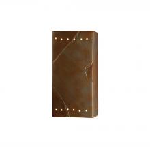 Justice Design Group CER-0965-SLTR - Large Rectangle w/ Perfs - Open Top & Bottom