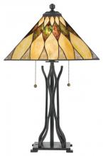 Quoizel TF488T - Two Light Tiffany Glass Table Lamp
